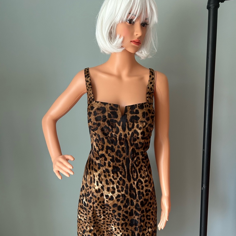 Alberto Makali Brown Black Leopard Print Dress